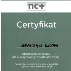 certyfikat certyfikat nc+